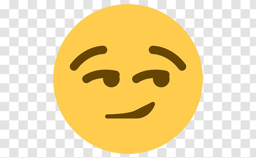 Smirk Emoji Emoticon Discord SMS - Emojipedia - Emojis Transparent PNG