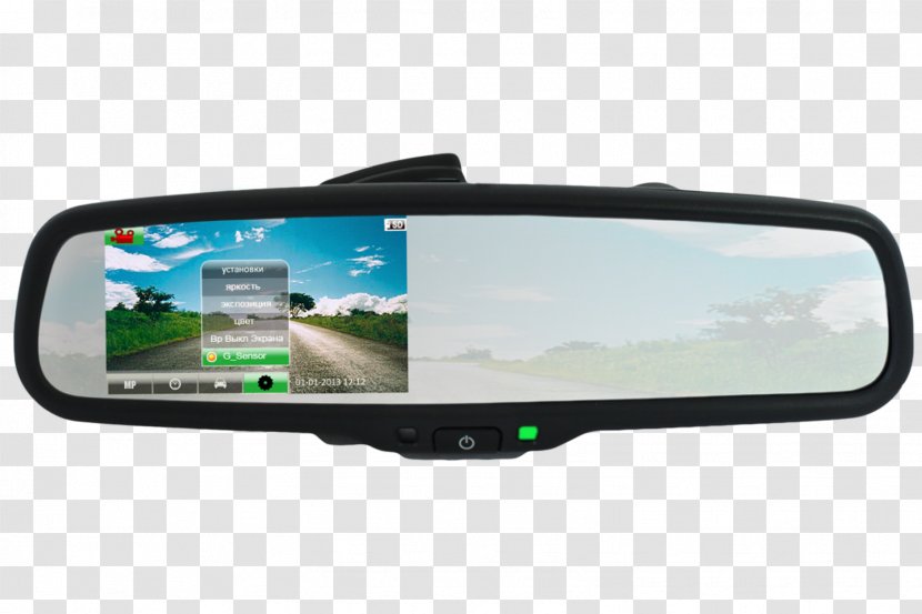 Car Network Video Recorder Rear-view Mirror Dashcam - Rain Sensor - Driver's Transparent PNG