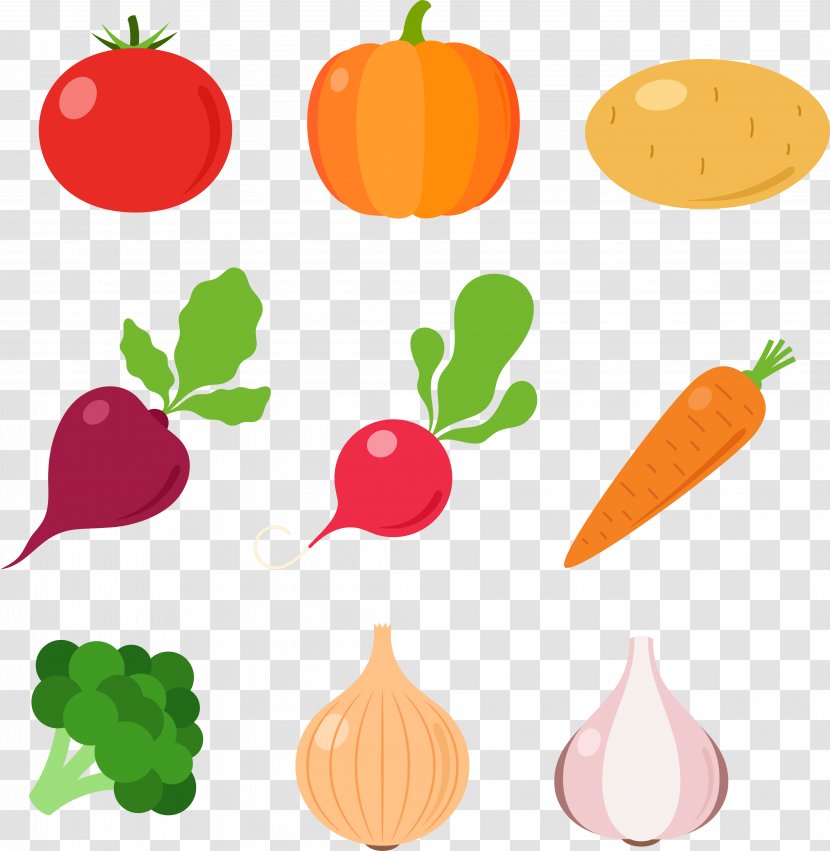 Fruit Vegetable Auglis Illustration - Flattened Vegetables And Fruits Transparent PNG