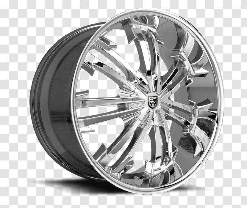 Alloy Wheel Car Rim Tire - Black And White Transparent PNG