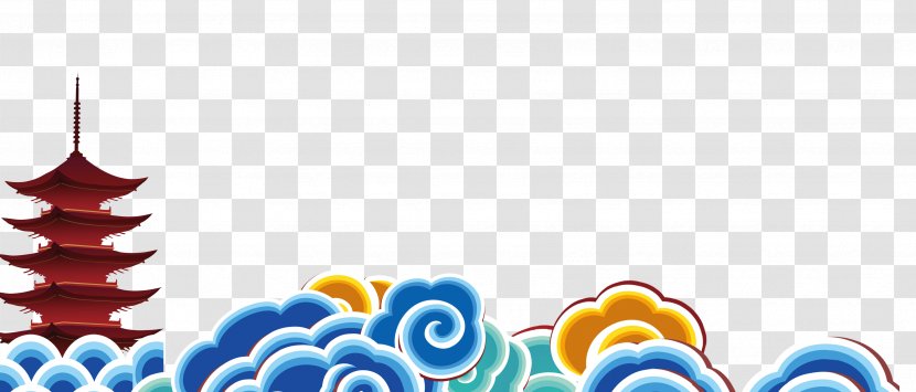 China Chinese New Year Year's Day - Poster - Style Clouds Background Transparent PNG