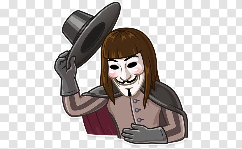 Sticker Telegram Holding Back The Years Text Image - Silhouette - Guy Fawkes Transparent PNG