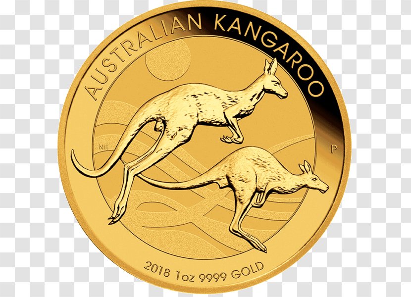 Perth Mint Australian Gold Nugget Kangaroo Bullion Coin - Mammal - Coins Transparent PNG