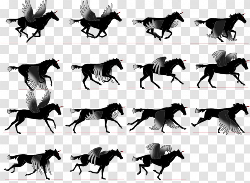 Mustang Animal Sprite Isometric Graphics In Video Games And Pixel Art - Horse Like Mammal - Sheet Transparent PNG