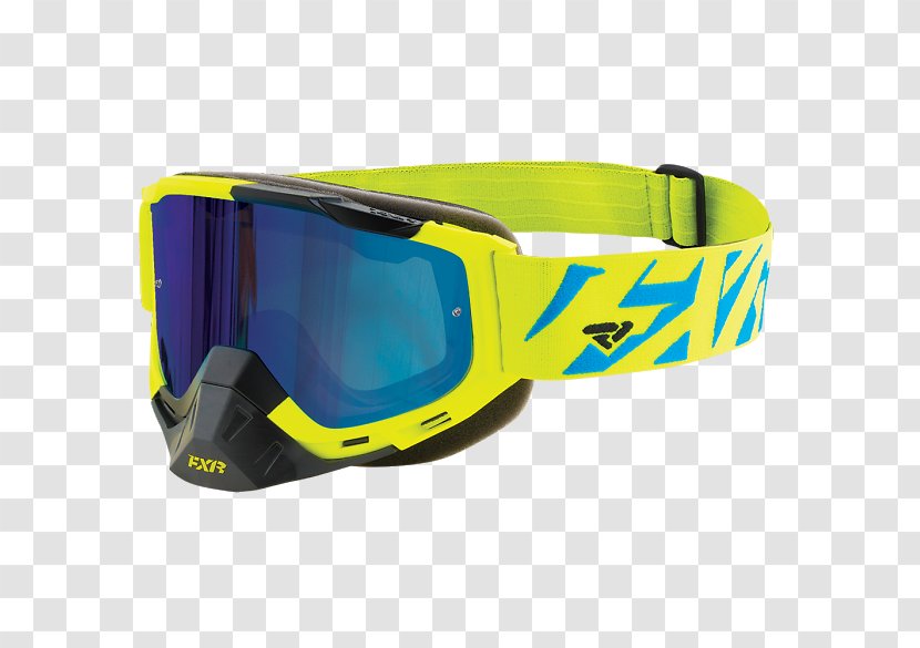 Goggles Glasses FXR Boost XPE Goggle Google Lens - Aqua - Peripheral Vision And Driving Transparent PNG