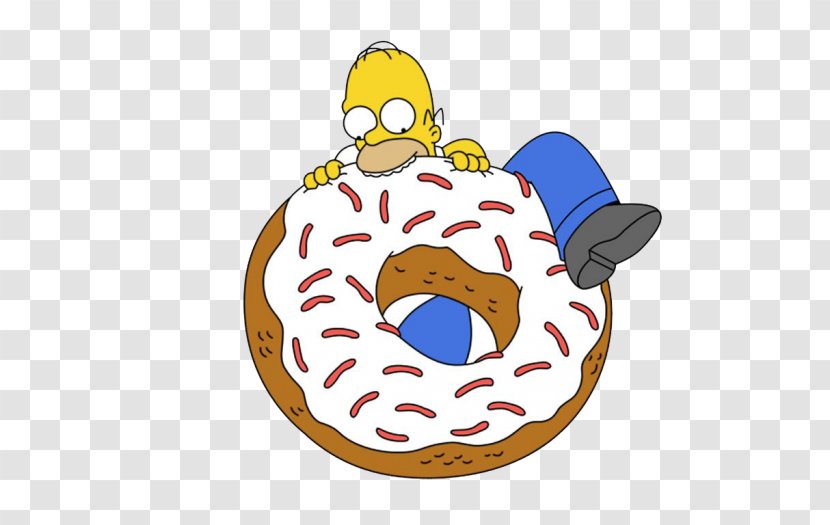 Donuts Homer Simpson Bart Frosting & Icing Ciambella - Powdered Sugar Transparent PNG