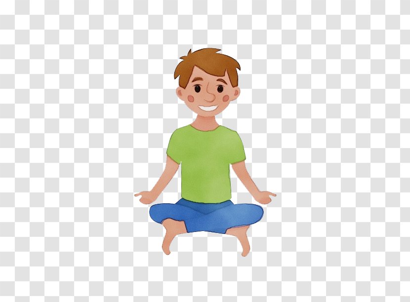 Cartoon Child Sitting Arm Physical Fitness - Wet Ink - Toddler Leg Transparent PNG