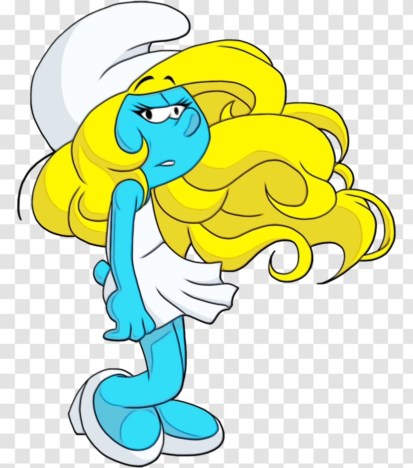 Gargamel - Smurfette - Line Art Yellow Transparent PNG