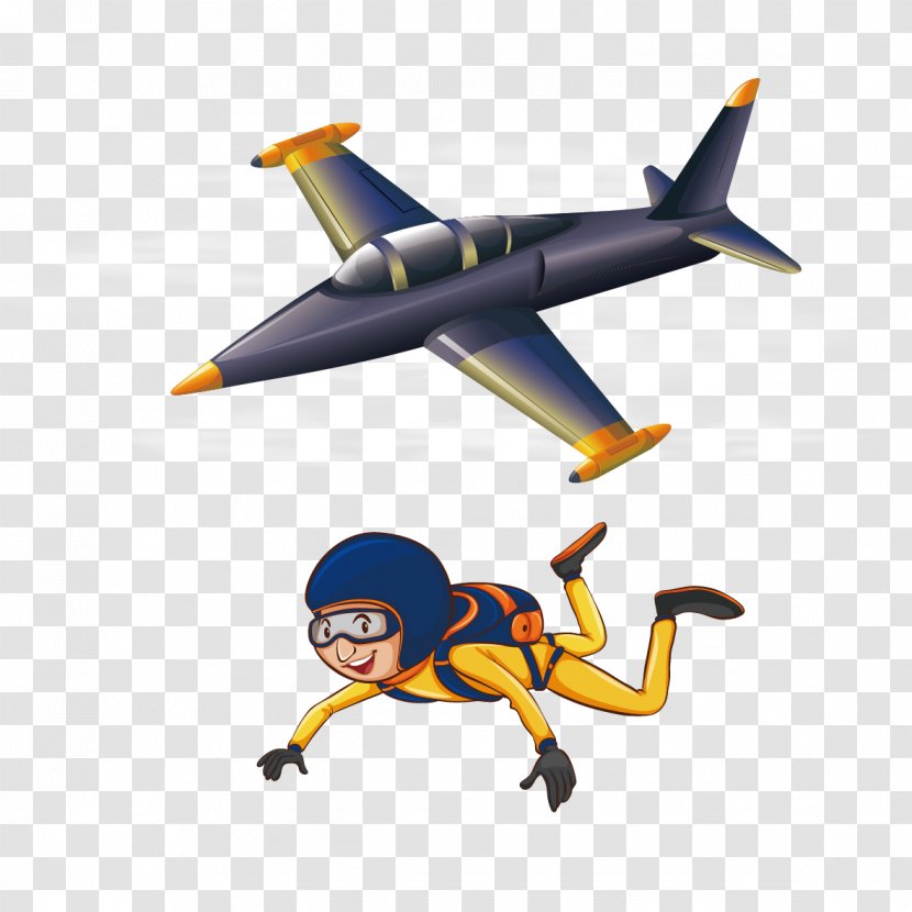 Airplane Jet Aircraft Fighter Clip Art - Flying In The Air Transparent PNG