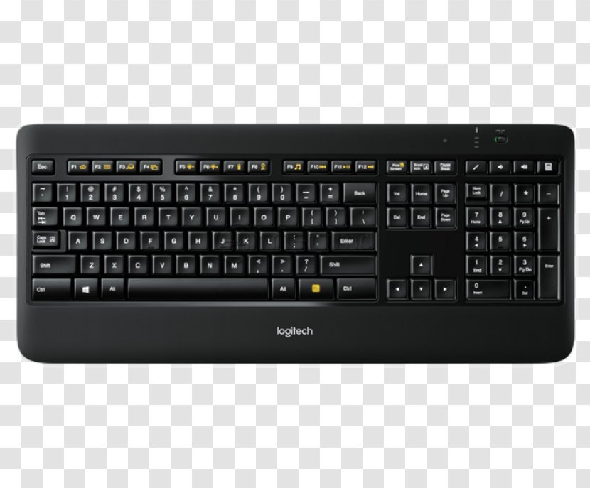 Computer Keyboard Mouse Logitech Illuminated K800 Wireless - Technology Transparent PNG