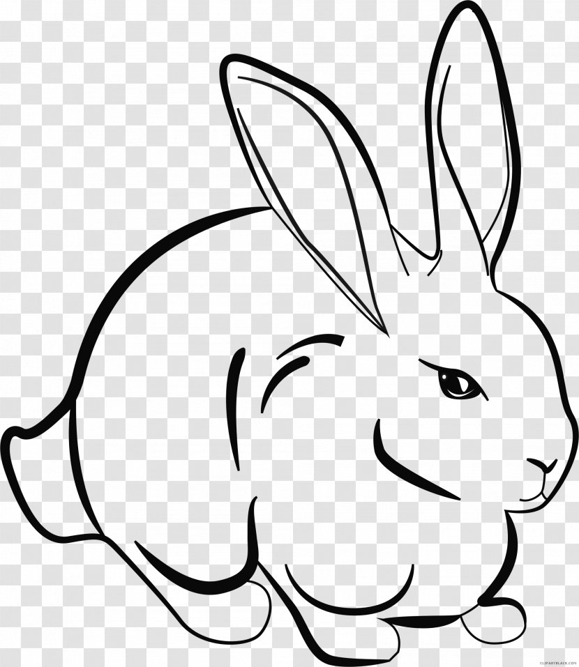 Hare Easter Bunny Domestic Rabbit Line Art Transparent PNG