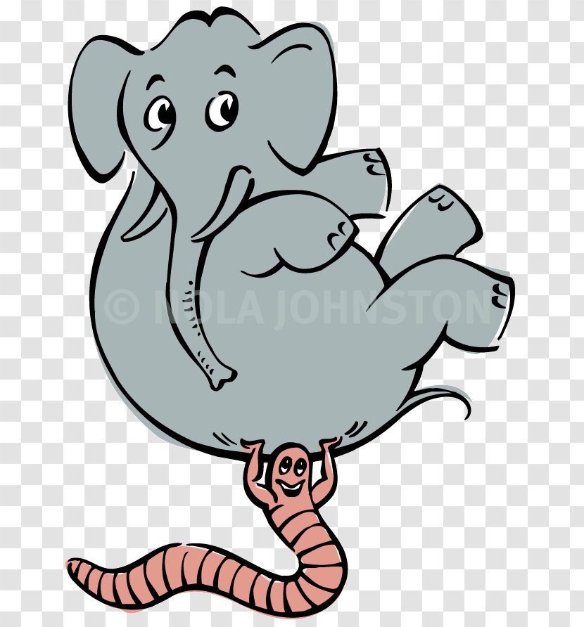 Indian Elephant African Cartoon Line Art Clip - Terrestrial Animal - Illustration Transparent PNG