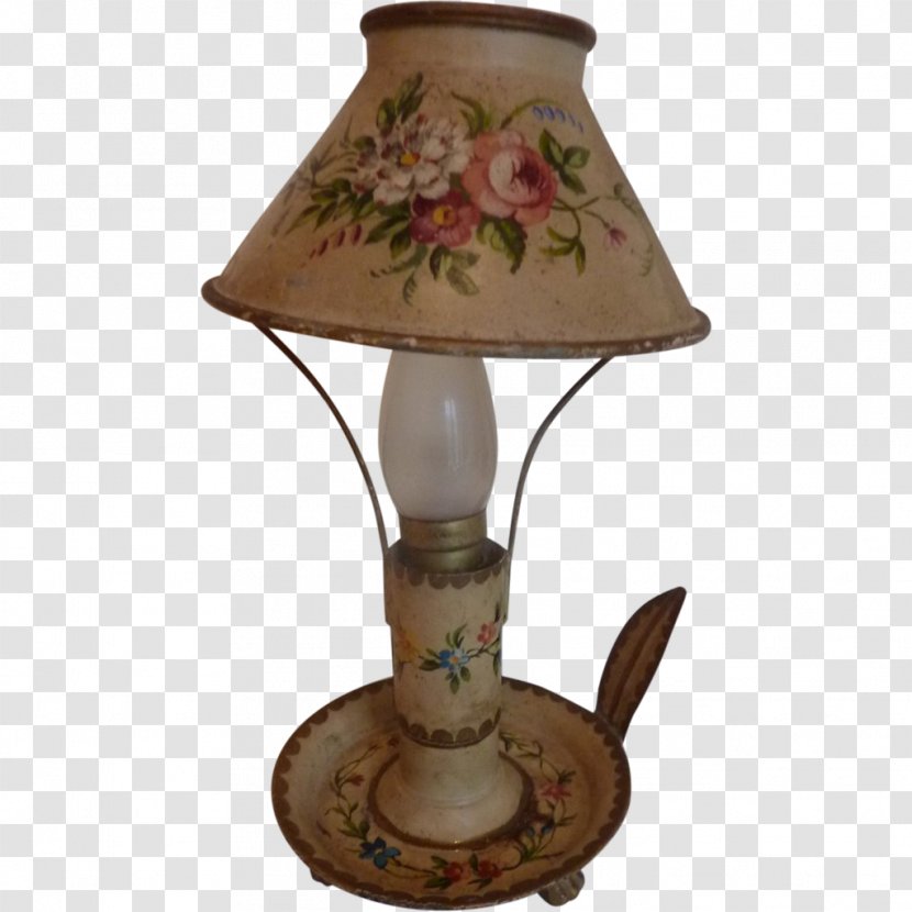 Light Fixture Lighting Ceramic - Lamp - Hand-painted Floral Material Transparent PNG