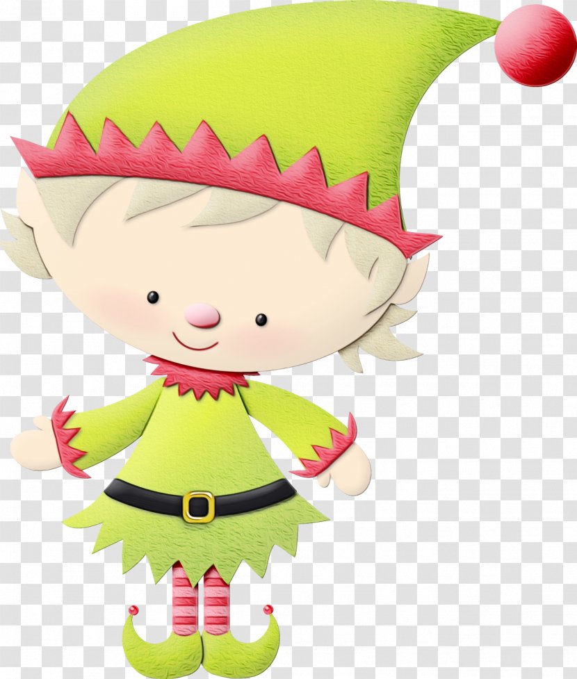 Christmas Elf - Happy Pink Transparent PNG