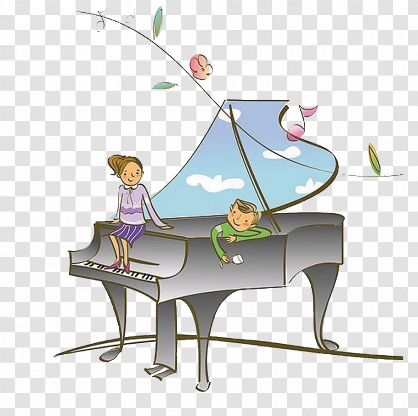 Cartoon Piano Model Sheet - Fundal - People On The Transparent PNG
