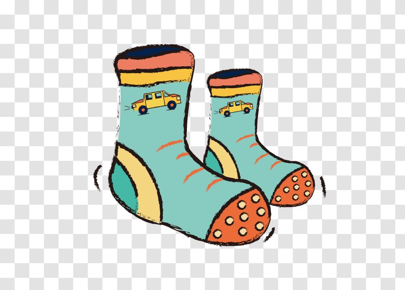 Sock - Footwear - Vector Painted Sweet Baby Socks Transparent PNG