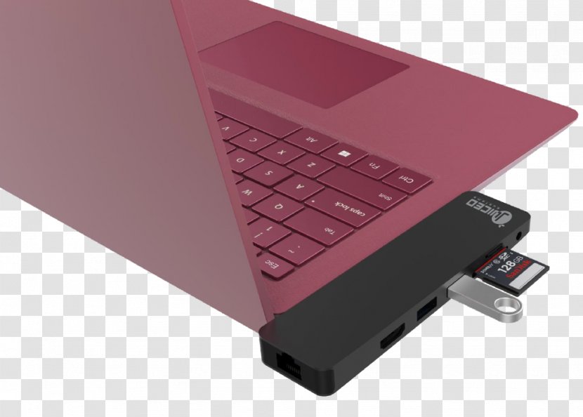 Netbook Surface Laptop Adapter USB-C - Magenta Transparent PNG