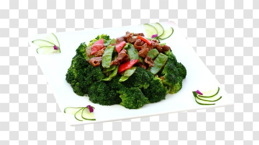 Broccoli Fried Rice Vegetarian Cuisine Stir Frying Beef - Dish - With Transparent PNG
