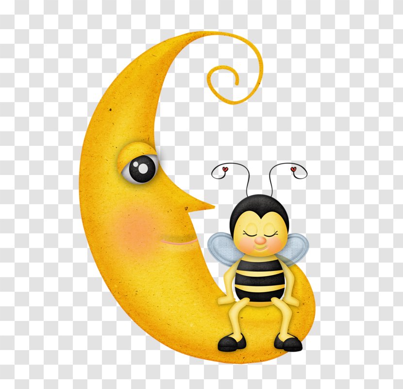 Insect Honey Bee Bumblebee Clip Art - Moon Transparent PNG