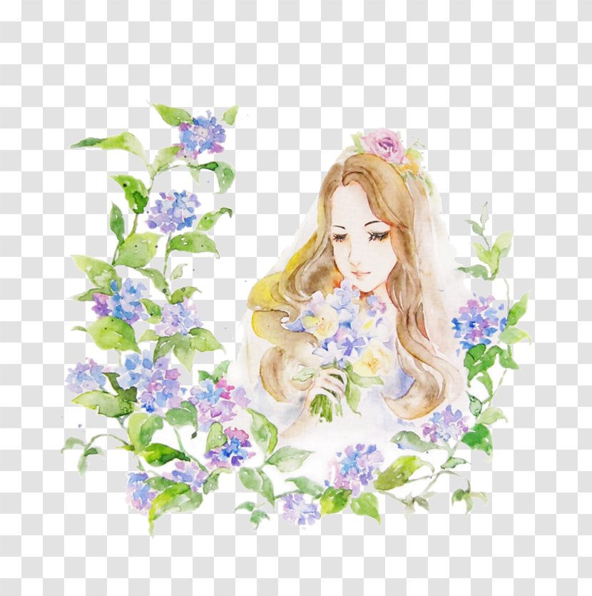 Floral Design French Hydrangea Flower - Heart - Fairy Transparent PNG