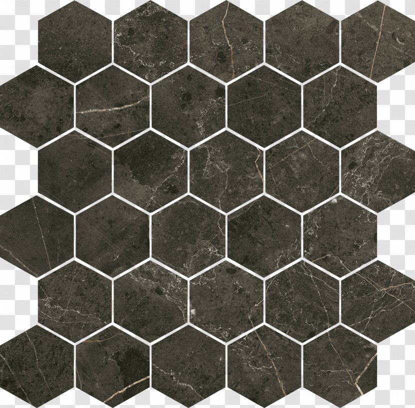 Hexagonal Tiling Tile Mosaic Grey - Herringbone Pattern - Hexagon Transparent PNG