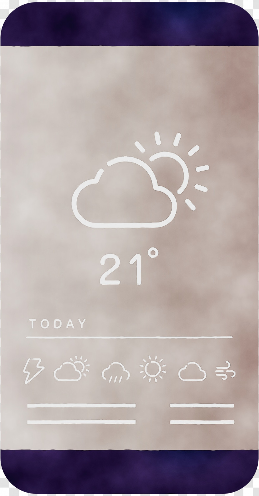 Weather Weather Icon Watercolor Paint Wet Ink Transparent PNG