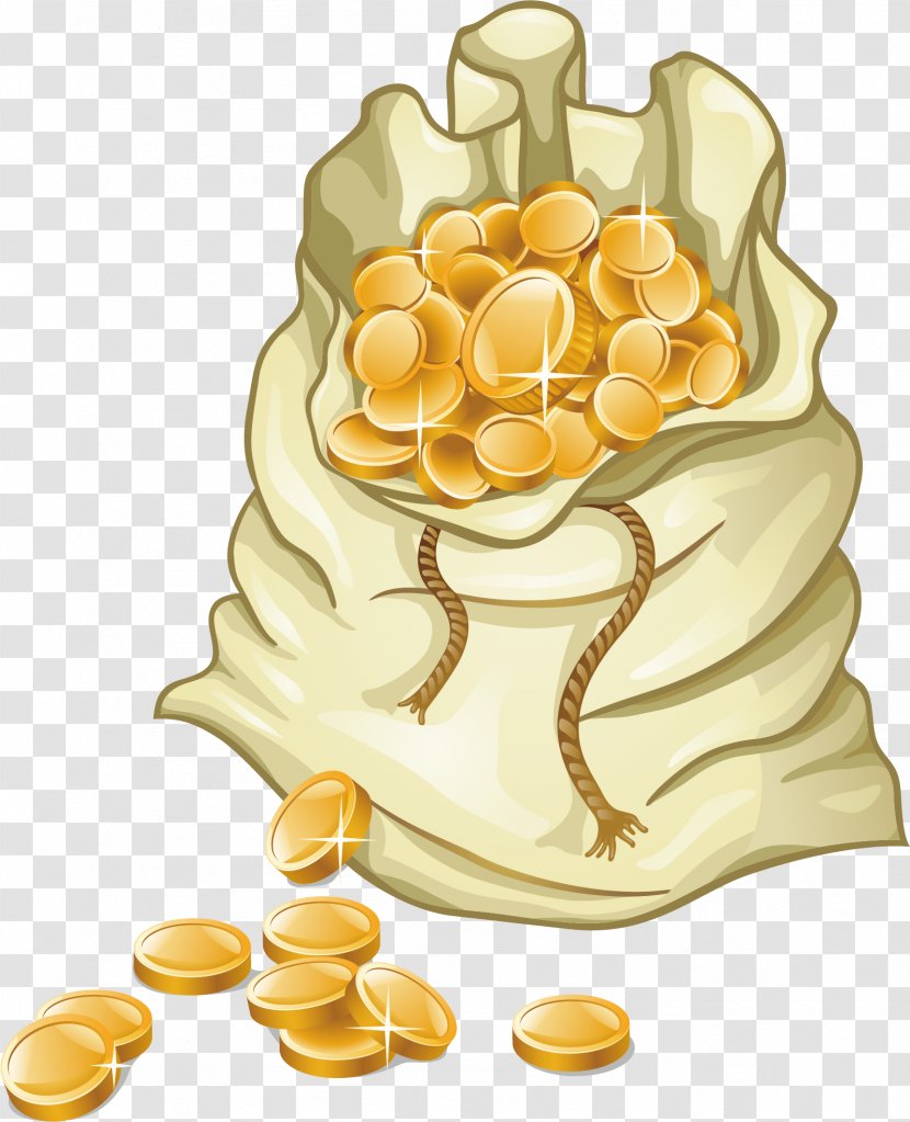 Money Bag Coin Clip Art - Frame - Gold Element Transparent PNG