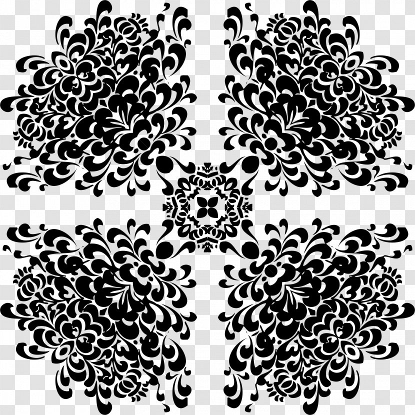 Visual Arts Black And White - Tree - Flower Ornament Transparent PNG
