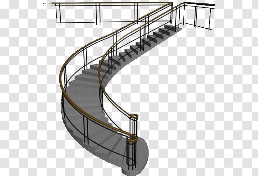 Stairs 3D Computer Graphics Modeling - Ladder - European Minimalist Revolving Transparent PNG