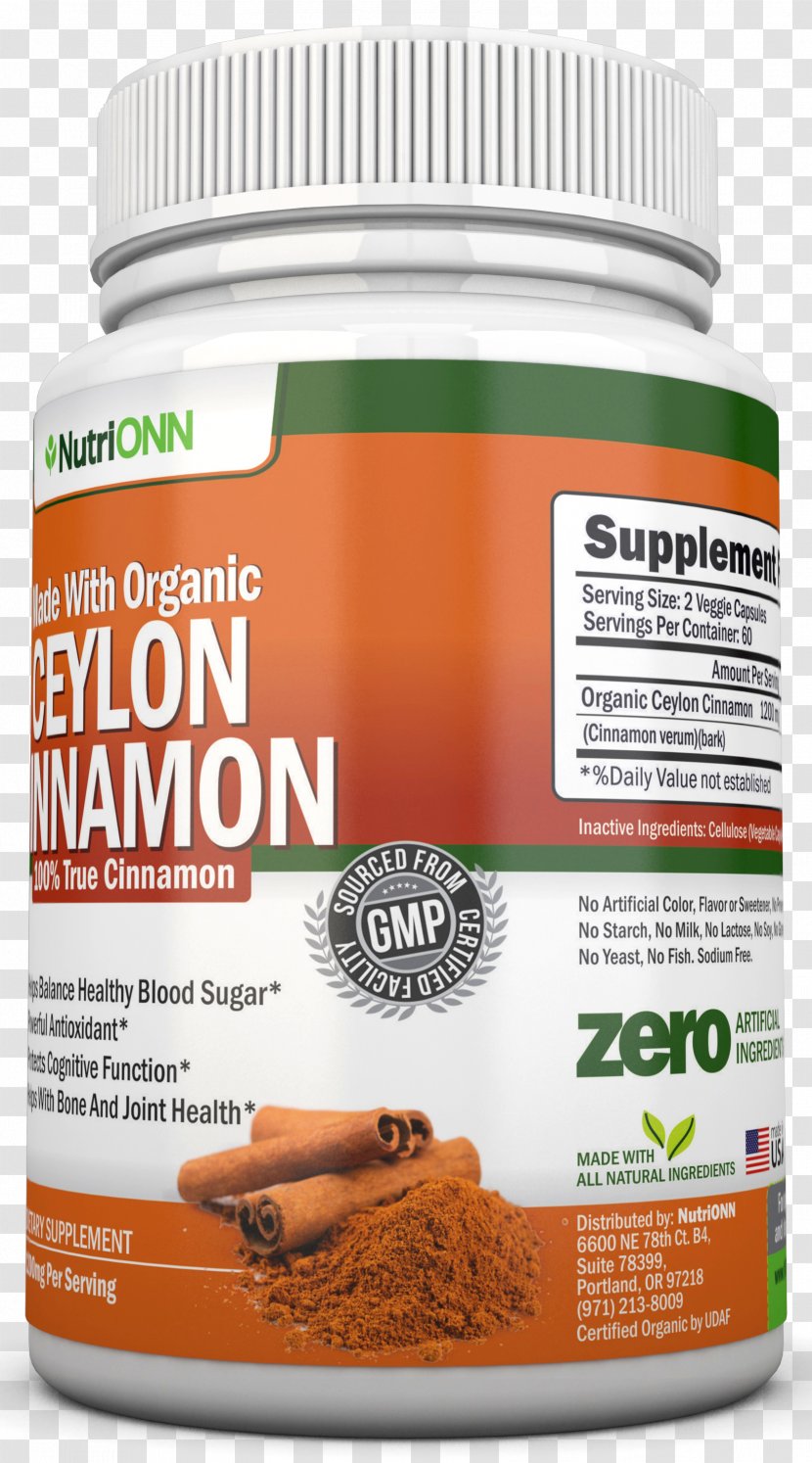 Cinnamomum Verum Organic Food Dietary Supplement Cinnamon Dominion Of Ceylon Transparent PNG