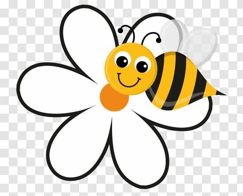 Honey Bee Flower Bumblebee Clip Art - Pollination - Beehive Cliparts Flowers Transparent PNG