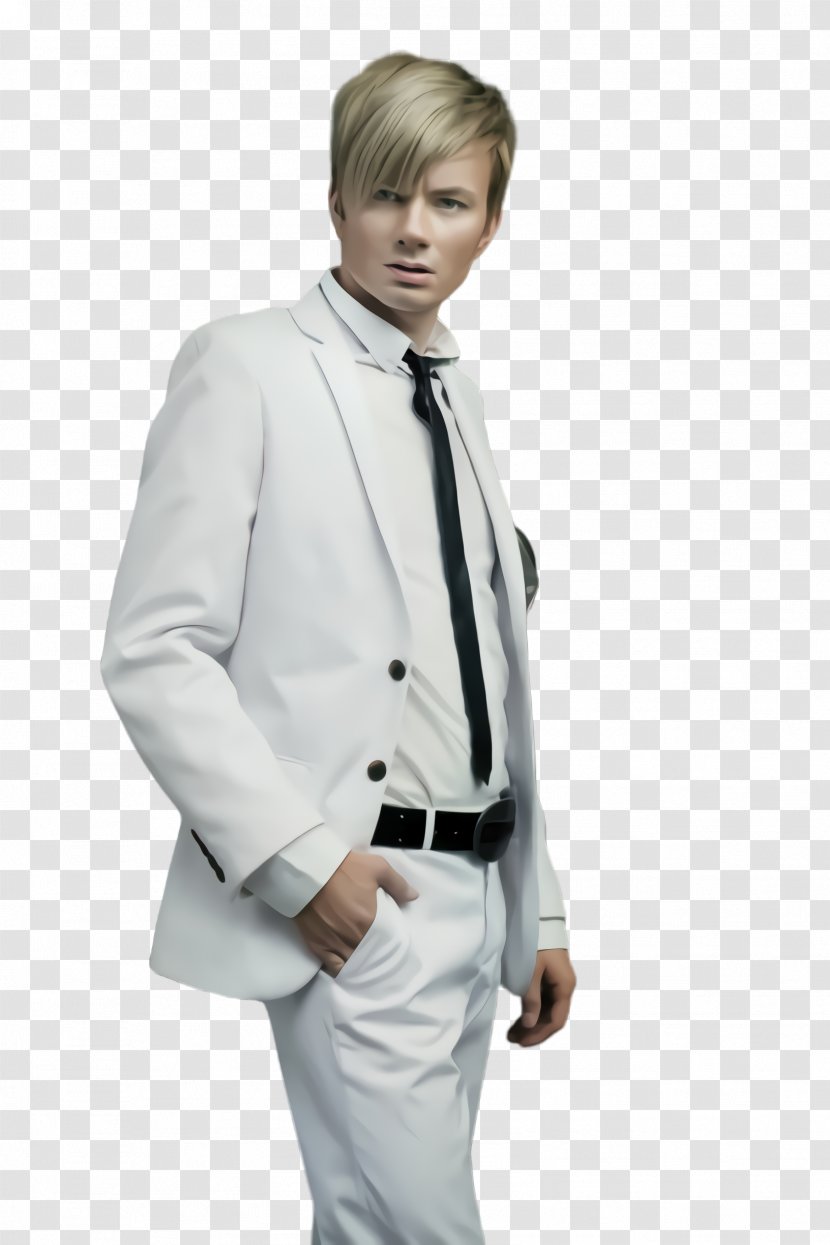 Suit Clothing White Formal Wear Outerwear - Standing - Tuxedo Male Transparent PNG