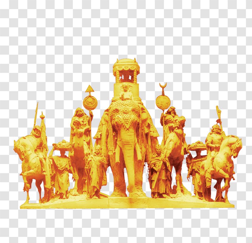 Sculpture - Clay - Golden Soldiers Transparent PNG