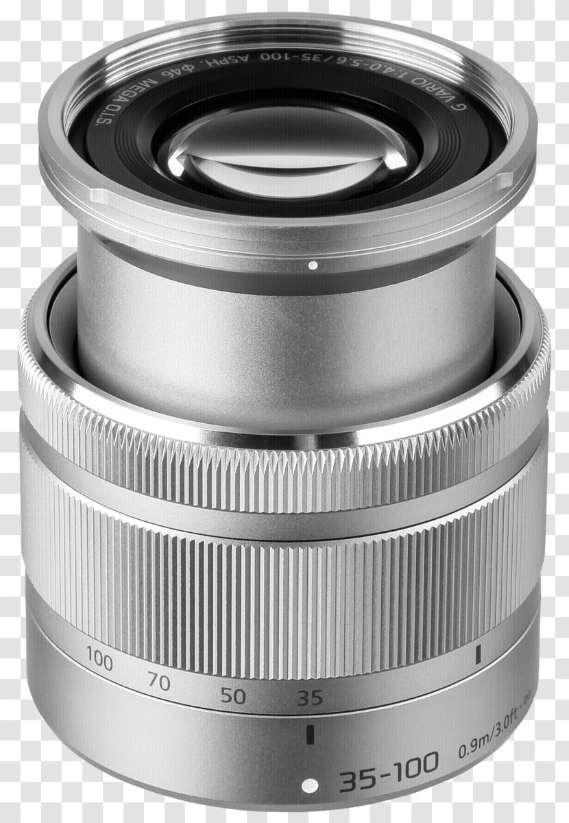Camera Lens Panasonic Lumix G Vario Telephoto Zoom 35-100mm F/4.0-5.6 H-FS35100E Mirrorless Interchangeable-lens - Silver Transparent PNG