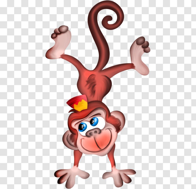 Baby Monkeys Ape Primate Clip Art - Flower - Les Clowns De Cirque Transparent PNG