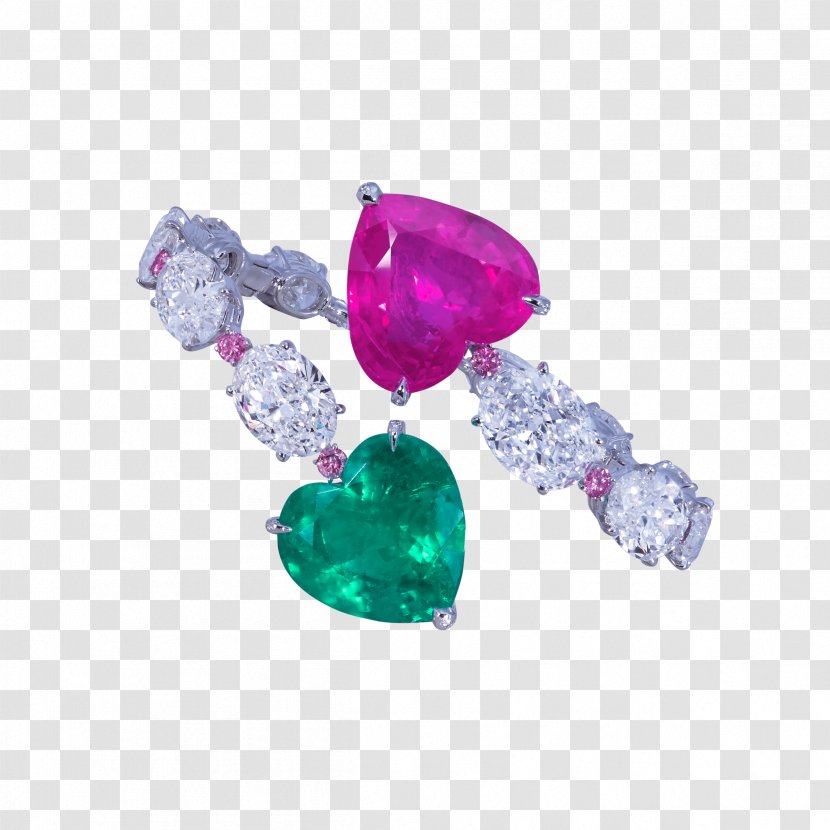 Earring Ruby Body Jewellery Diamond - Gemstone - Wedding Transparent PNG