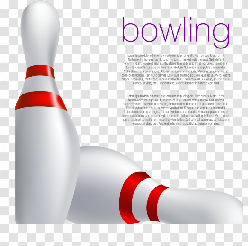 Bowling Pin Ten-pin Ball - Brand - Decorative Vector Transparent PNG