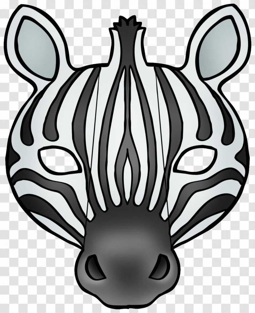 Paper Leopard Mask Animal Print Printing - Black And White - Zebra Transparent PNG
