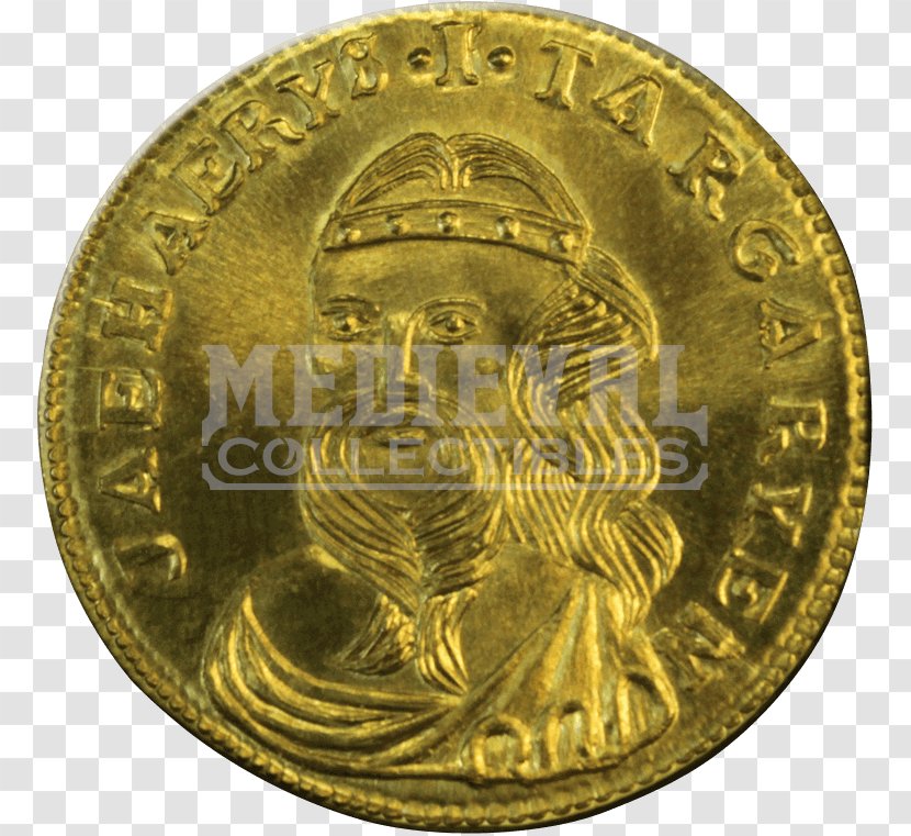 Gold Aerys II House Targaryen Medal Dragon - Brass Transparent PNG