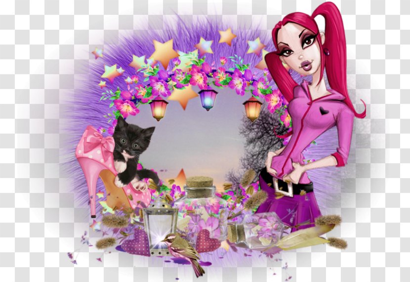 Kitten Cat Floral Design Listes De Prénoms Desktop Wallpaper - Pink M Transparent PNG