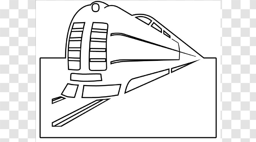 Train Rail Transport Locomotive Clip Art - Silhouette - Outline Transparent PNG
