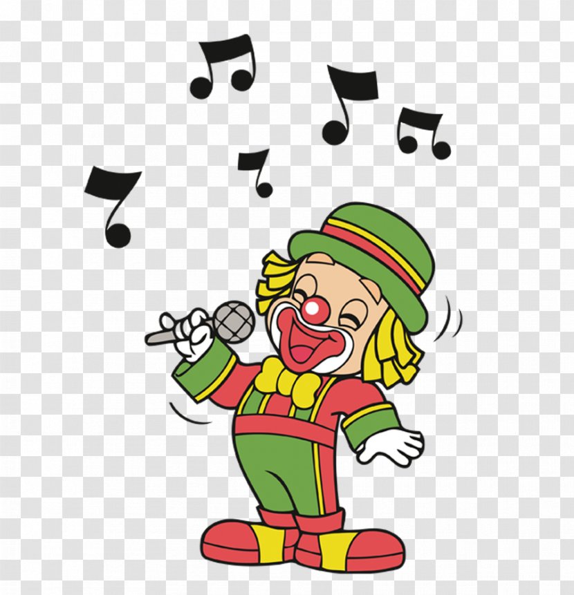 Clown Cartoon Singing Clip Art - Makeup Transparent PNG