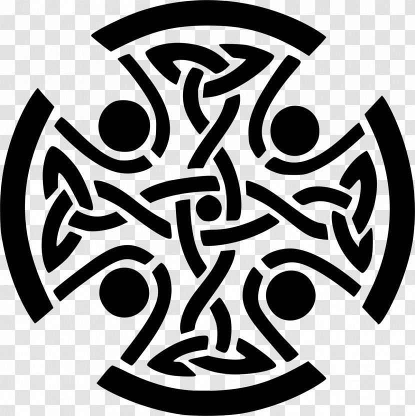 Celtic Knot Celts Vector Graphics Art - Crest - Cross Silhouette Transparent PNG