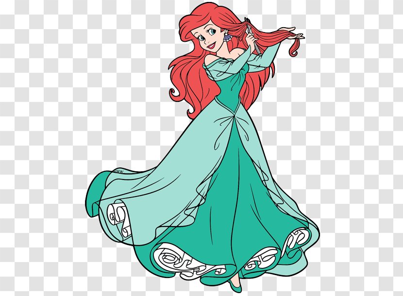 Ariel Disney Princess Dress Clothing Clip Art - Frame - Mink Hair Transparent PNG