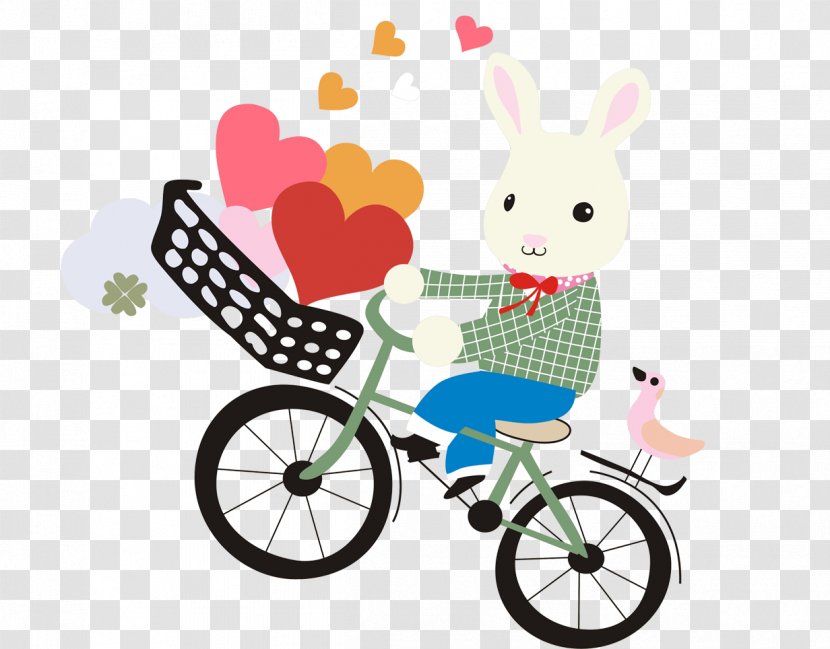 Easter Bunny Rabbit Cartoon - Cute Transparent PNG