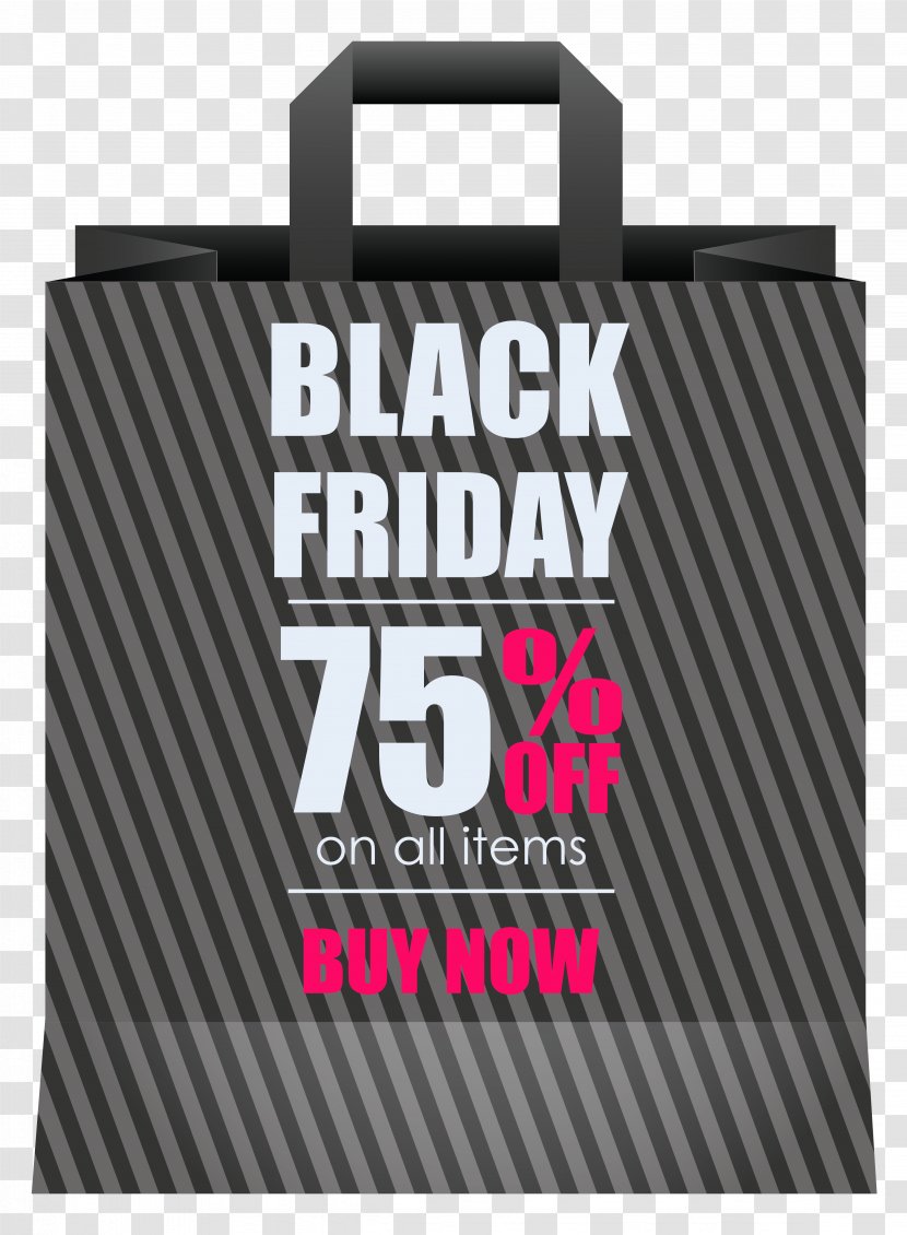 Clip Art - Brand - Black Friday 75% OFF Grey Shoping Bag Clipart Image Transparent PNG
