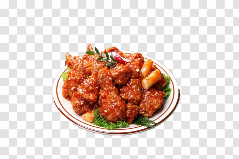 Chicken 65 Sweet And Sour Korean Fried - Cuisine Transparent PNG