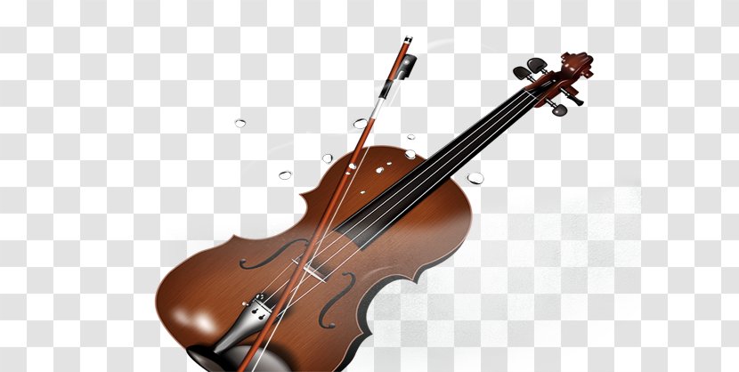 Bass Violin Viola Double Violone - Cartoon Transparent PNG