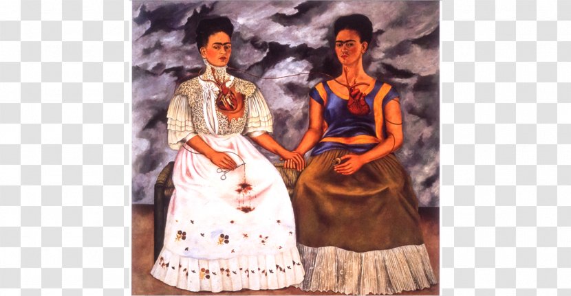 Frida Kahlo Museum The Two Fridas Self-Portrait With Thorn Necklace And Hummingbird Cropped Hair Painting Transparent PNG