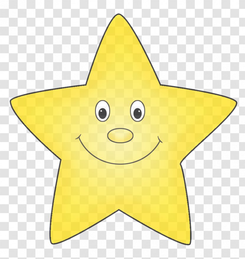 Yellow Cartoon Star Smiley Smile Transparent PNG